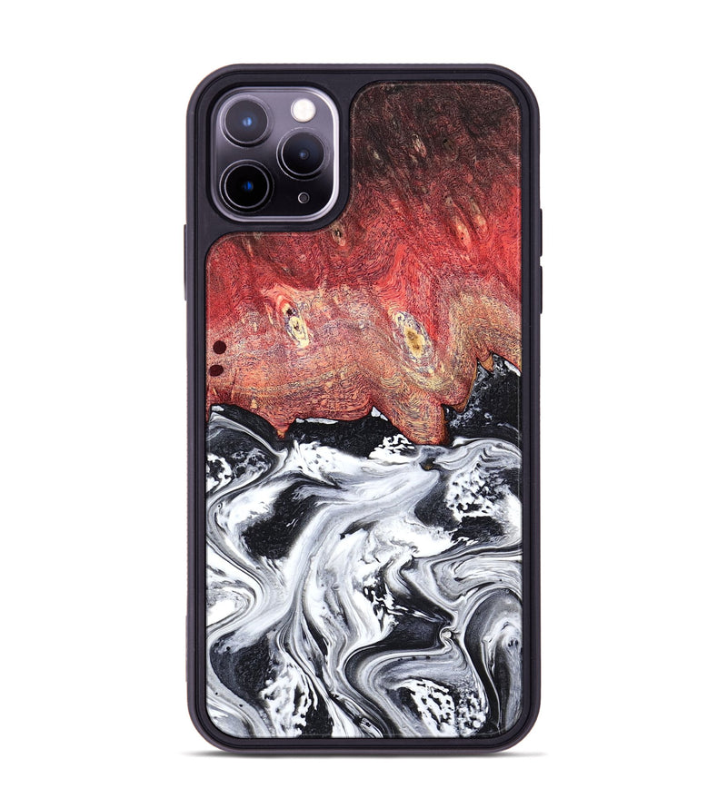 iPhone 11 Pro Max Wood Phone Case - Deidre (Black & White, 798372)