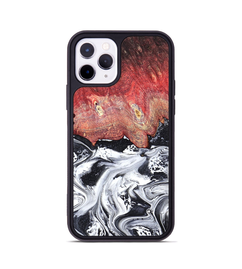 iPhone 11 Pro Wood Phone Case - Deidre (Black & White, 798372)