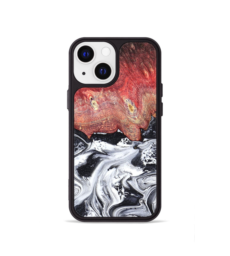 iPhone 13 mini Wood Phone Case - Deidre (Black & White, 798372)