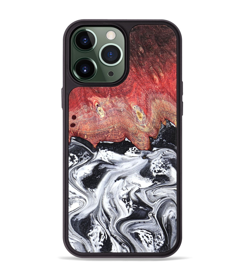 iPhone 13 Pro Max Wood Phone Case - Deidre (Black & White, 798372)