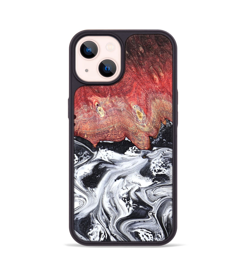iPhone 14 Wood Phone Case - Deidre (Black & White, 798372)