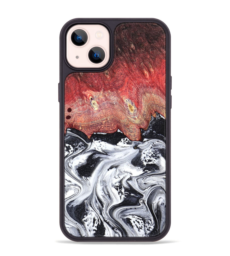 iPhone 14 Plus Wood Phone Case - Deidre (Black & White, 798372)