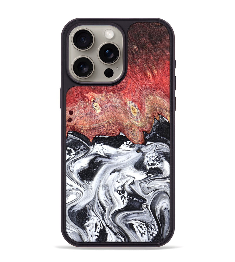 iPhone 15 Pro Max Wood Phone Case - Deidre (Black & White, 798372)