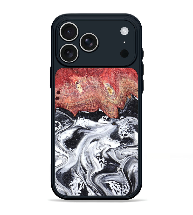 iPhone 17 Pro Max Wood Phone Case - Deidre (Black & White, 798372)