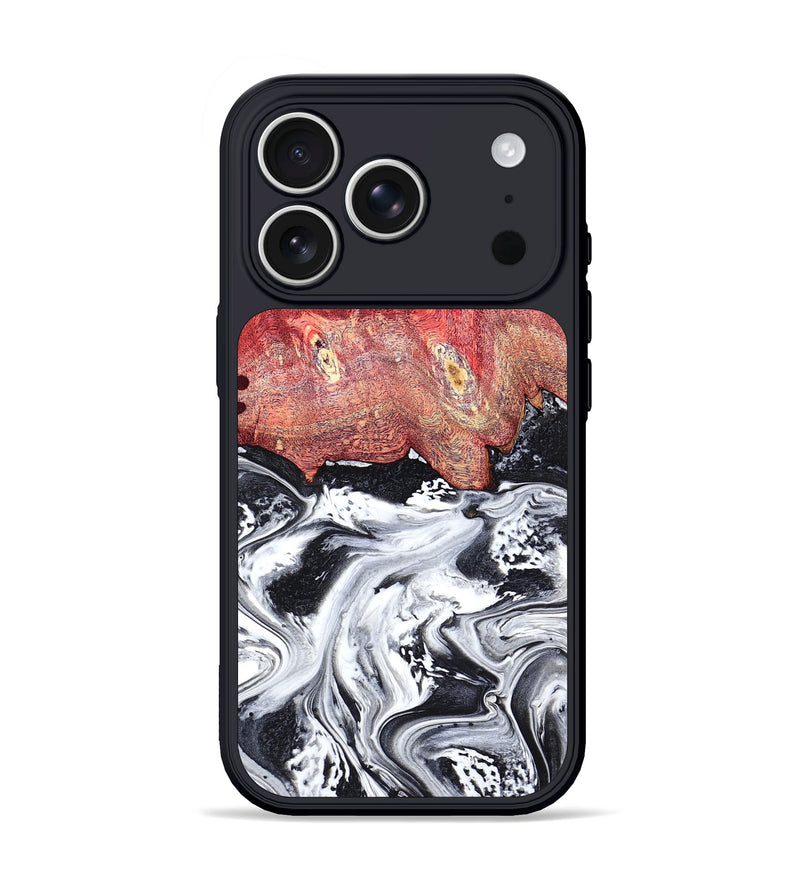 iPhone 17 Pro Wood Phone Case - Deidre (Black & White, 798372)