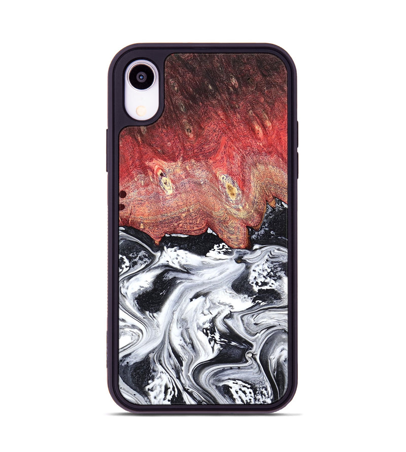 iPhone Xr Wood Phone Case - Deidre (Black & White, 798372)