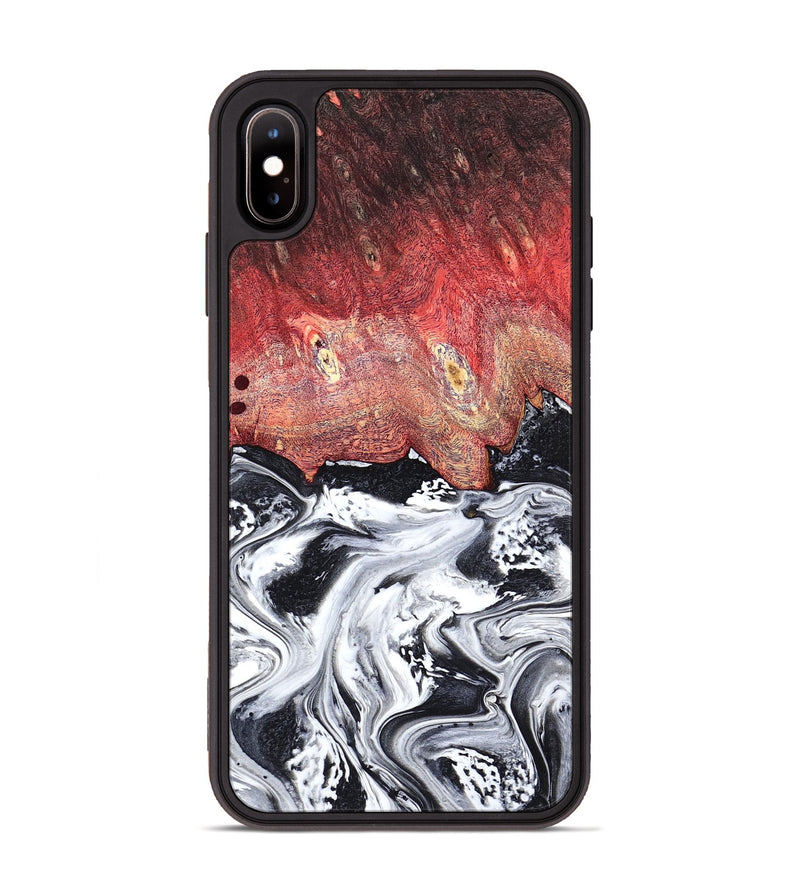 iPhone Xs Max Wood Phone Case - Deidre (Black & White, 798372)