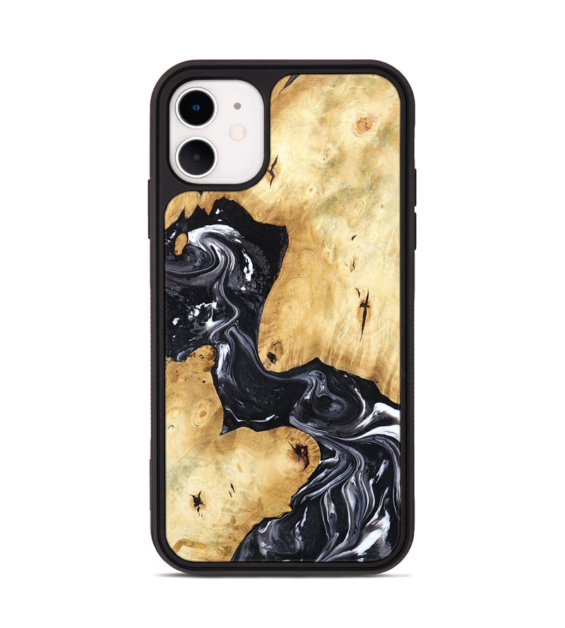 iPhone 11 Wood Phone Case - Lailah (Black & White, 798373)