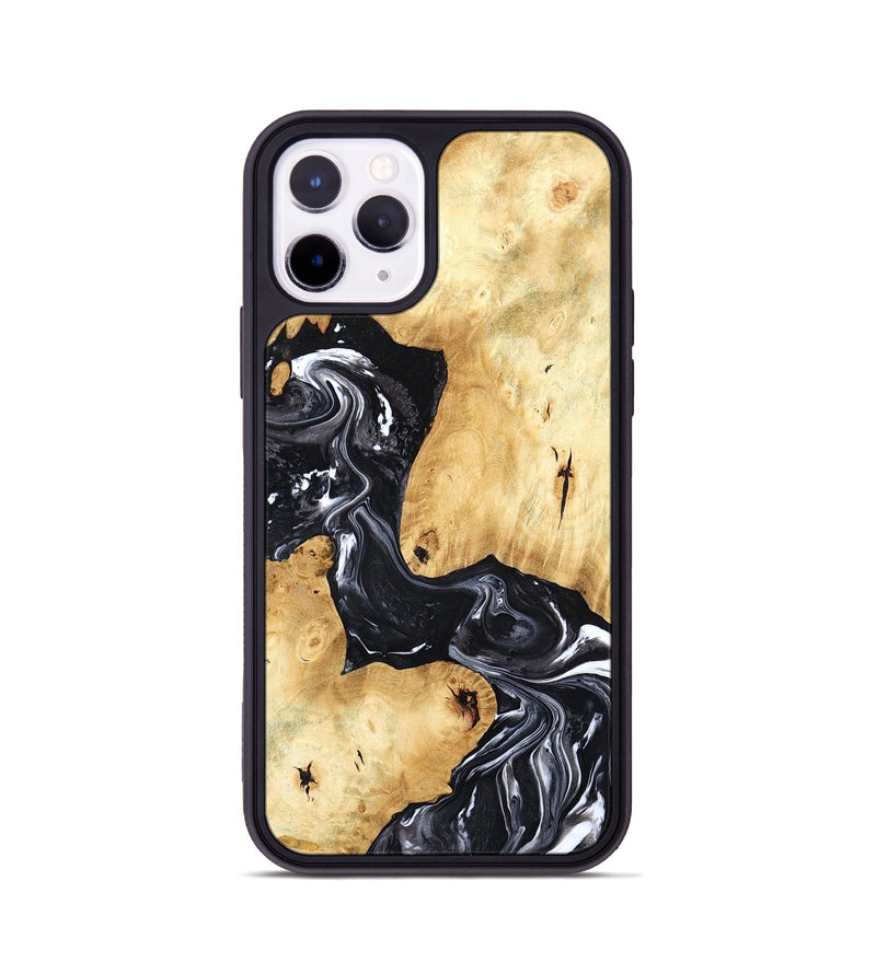 iPhone 11 Pro Wood Phone Case - Lailah (Black & White, 798373)