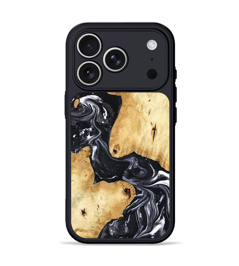 iPhone 17 Pro Wood Phone Case - Lailah (Black & White, 798373)