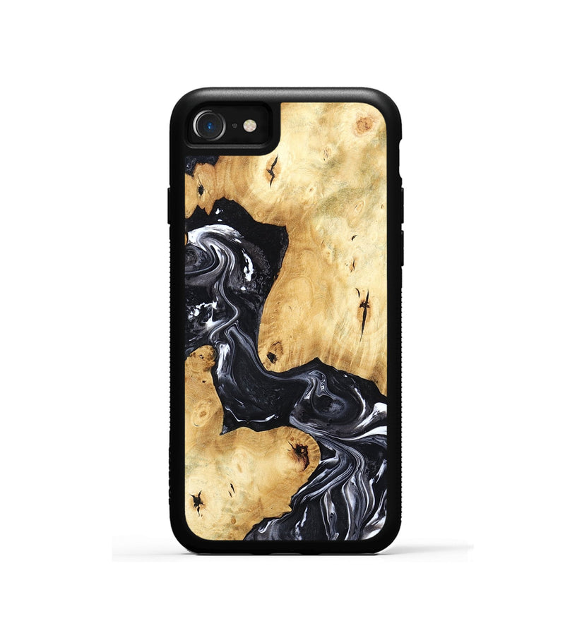 iPhone SE Wood Phone Case - Lailah (Black & White, 798373)
