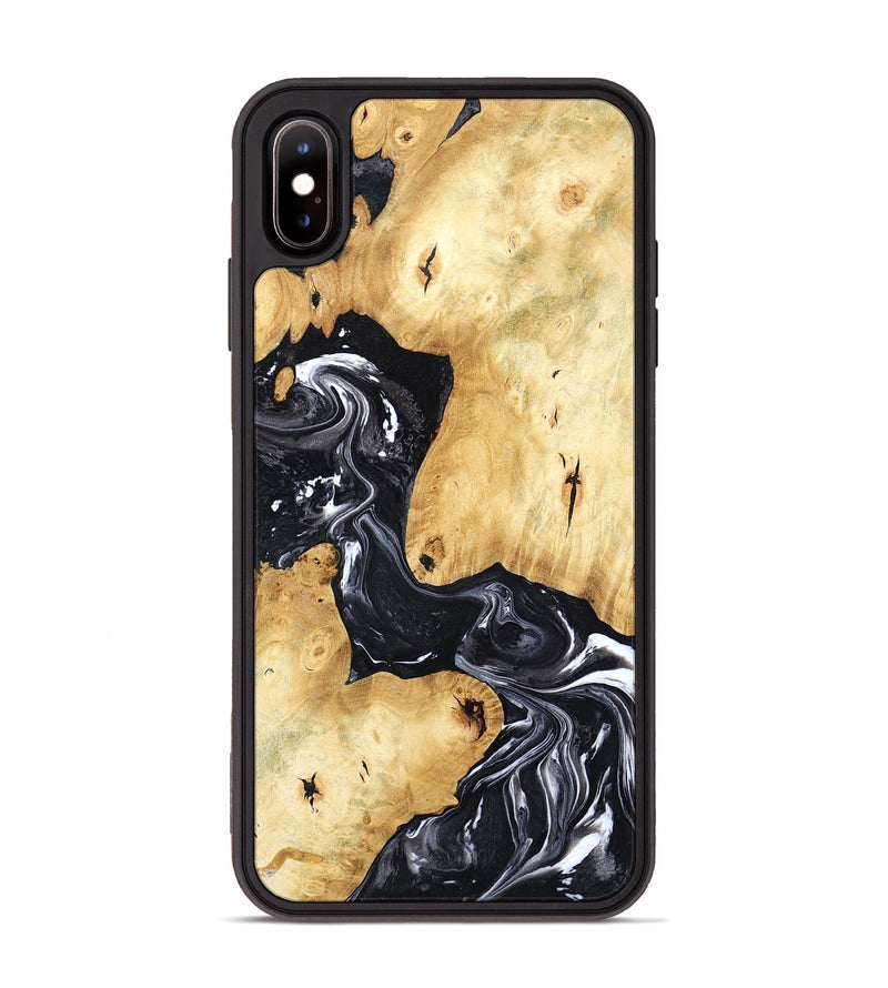 iPhone Xs Max Wood Phone Case - Lailah (Black & White, 798373)