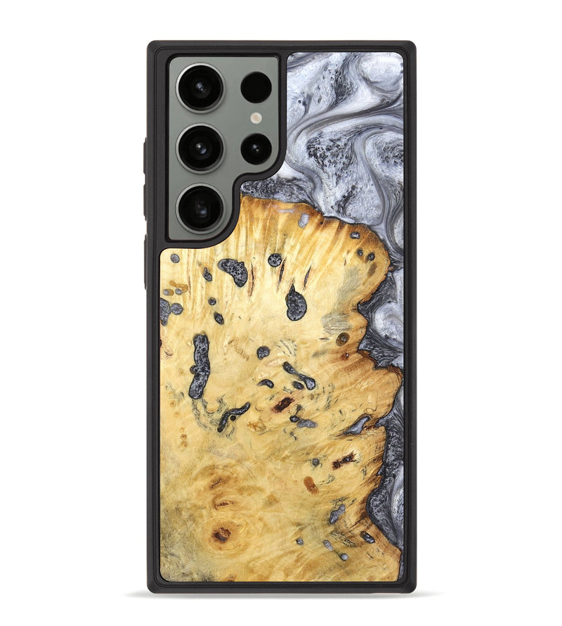 Galaxy S23 Ultra Wood Phone Case - Tracey (Black & White, 798374)