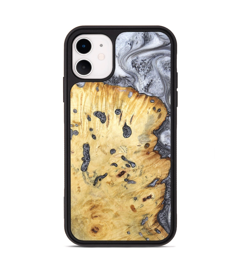 iPhone 11 Wood Phone Case - Tracey (Black & White, 798374)