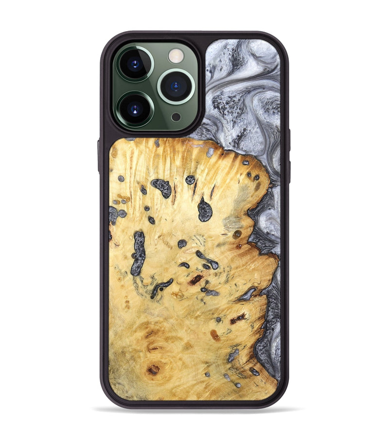 iPhone 13 Pro Max Wood Phone Case - Tracey (Black & White, 798374)