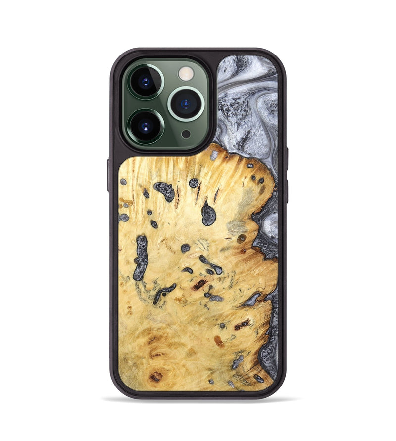 iPhone 13 Pro Wood Phone Case - Tracey (Black & White, 798374)