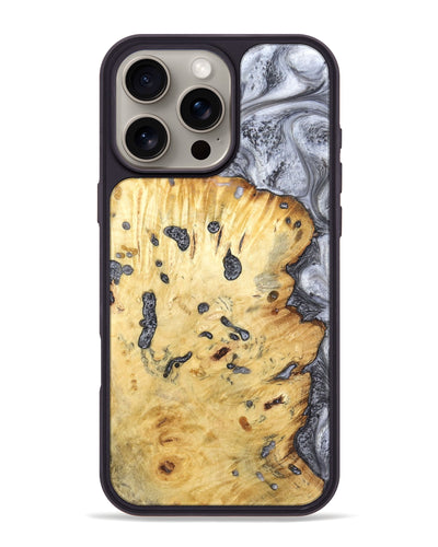 iPhone 16 Pro Max Wood Phone Case - Tracey (Black & White, 798374)