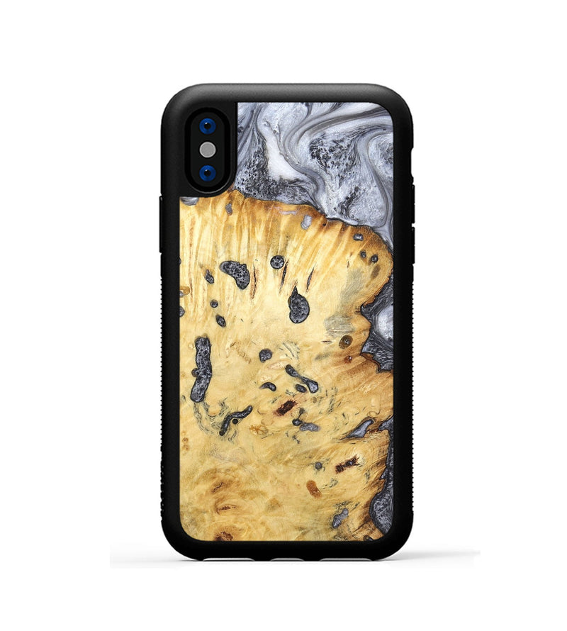 iPhone Xs Wood Phone Case - Tracey (Black & White, 798374)