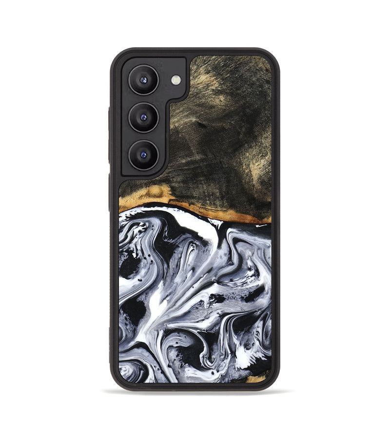 Galaxy S23 Wood Phone Case - Kadin (Black & White, 798375)