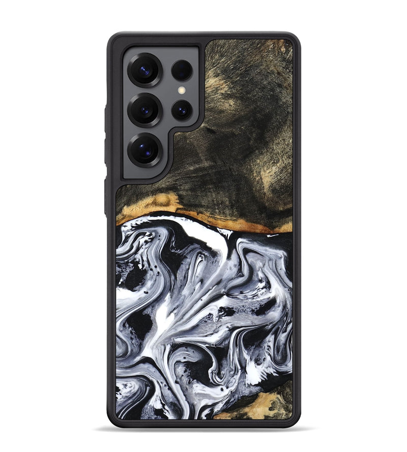 Galaxy S25 Ultra Wood Phone Case - Kadin (Black & White, 798375)