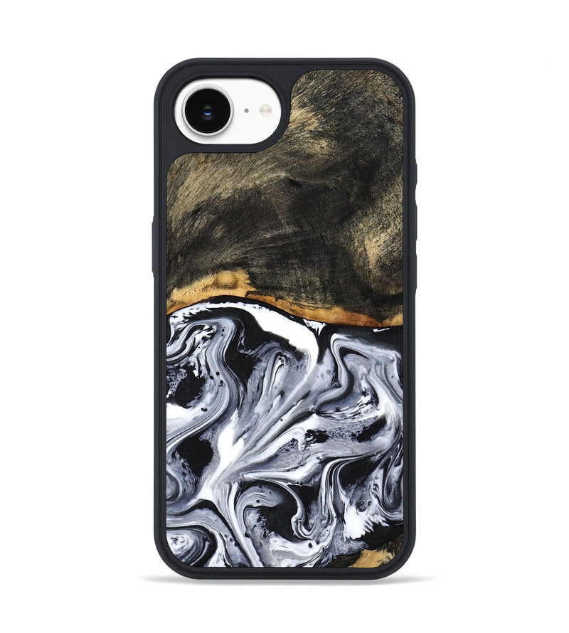 iPhone 16e Wood Phone Case - Kadin (Black & White, 798375)