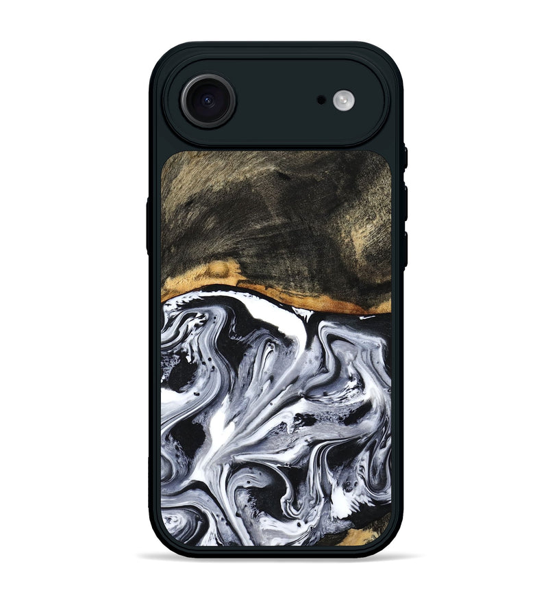 iPhone 17 Air Wood Phone Case - Kadin (Black & White, 798375)