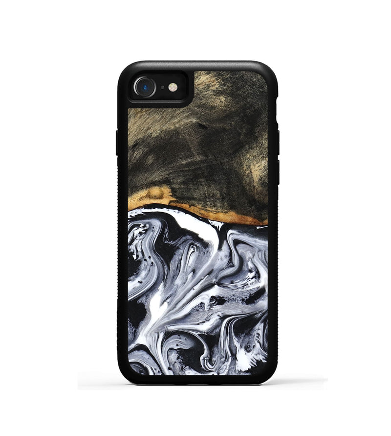 iPhone SE Wood Phone Case - Kadin (Black & White, 798375)