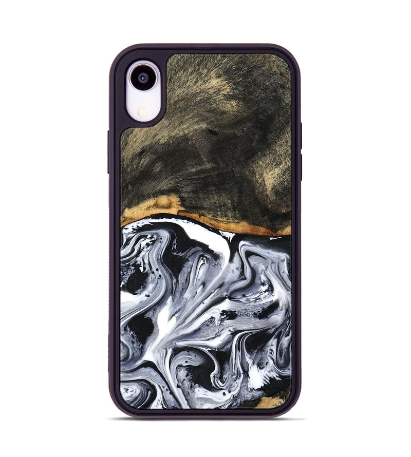iPhone Xr Wood Phone Case - Kadin (Black & White, 798375)