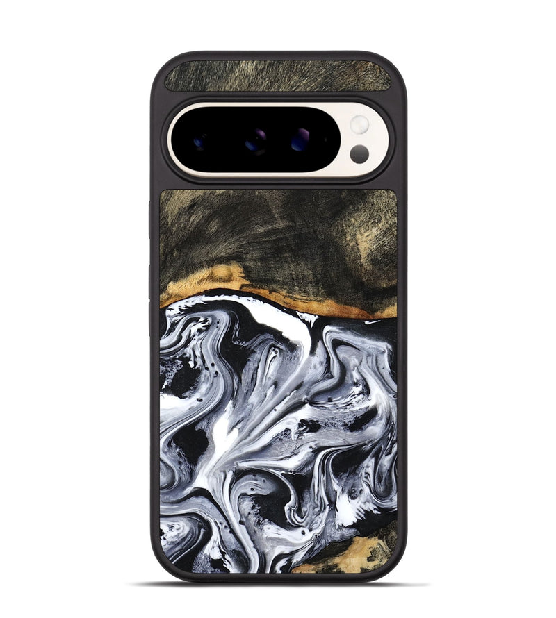 Pixel 9 Pro Wood Phone Case - Kadin (Black & White, 798375)
