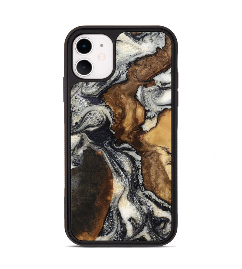 iPhone 11 Wood Phone Case - Ashlynn (Black & White, 798376)