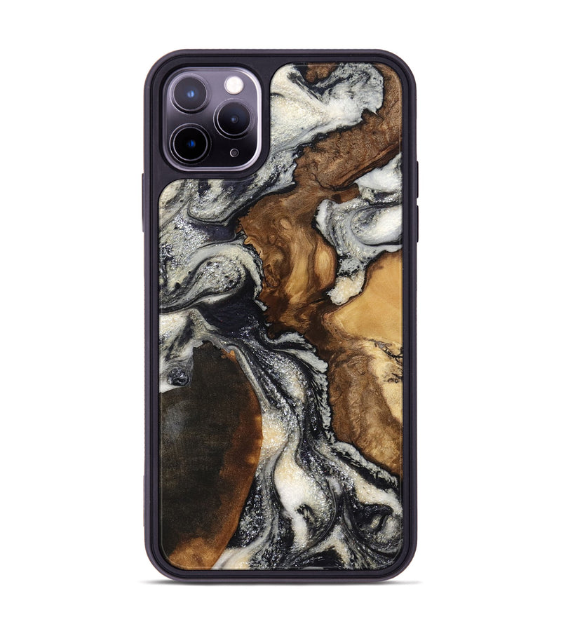 iPhone 11 Pro Max Wood Phone Case - Ashlynn (Black & White, 798376)