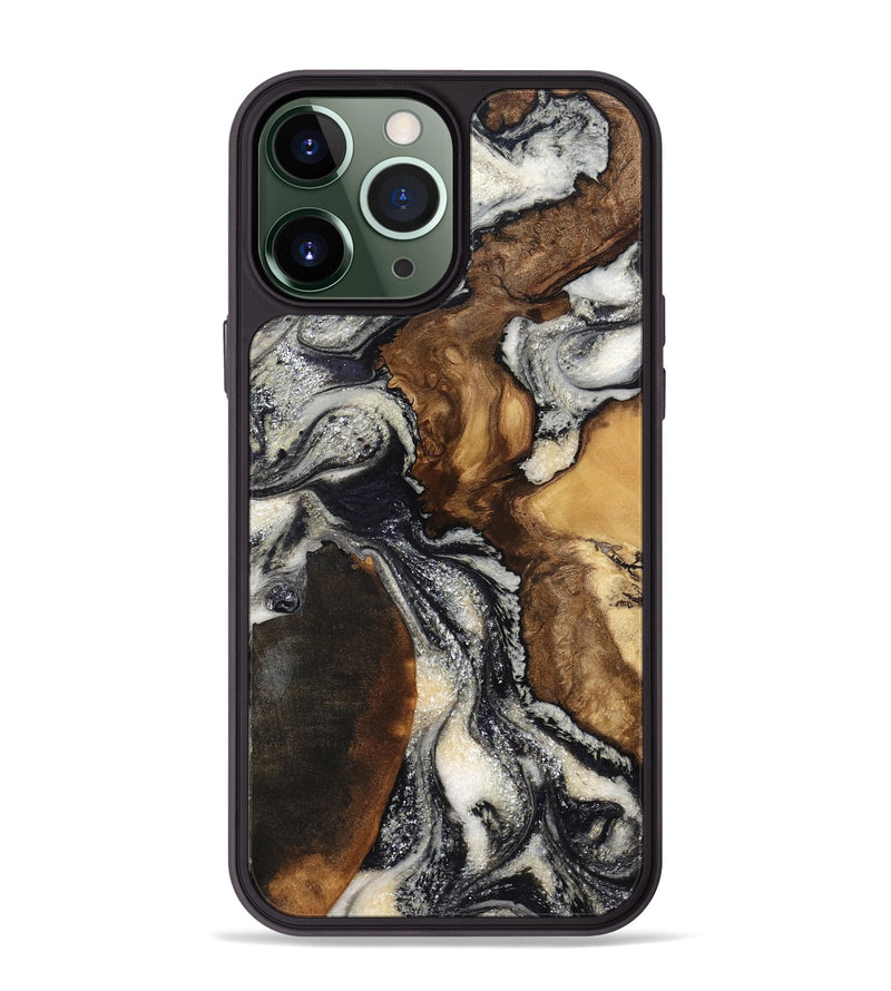 iPhone 13 Pro Max Wood Phone Case - Ashlynn (Black & White, 798376)