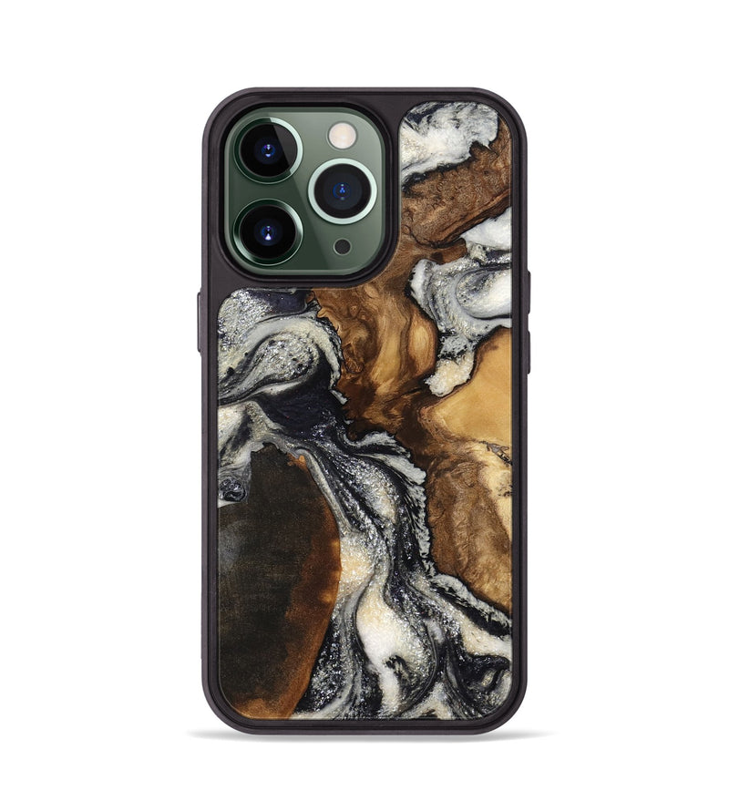 iPhone 13 Pro Wood Phone Case - Ashlynn (Black & White, 798376)