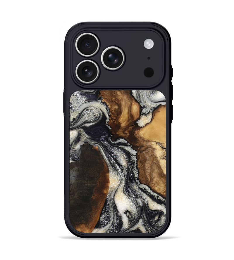 iPhone 17 Pro Wood Phone Case - Ashlynn (Black & White, 798376)