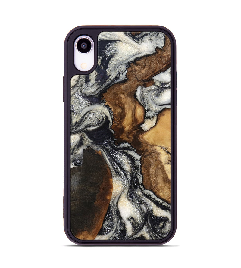 iPhone Xr Wood Phone Case - Ashlynn (Black & White, 798376)