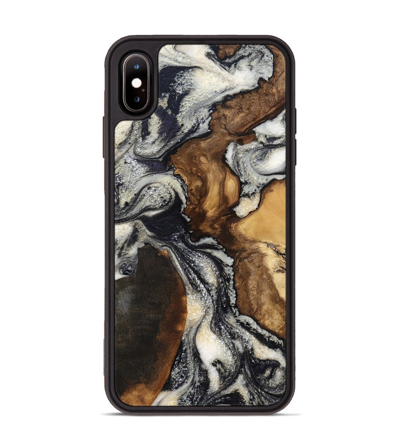 iPhone Xs Max Wood Phone Case - Ashlynn (Black & White, 798376)