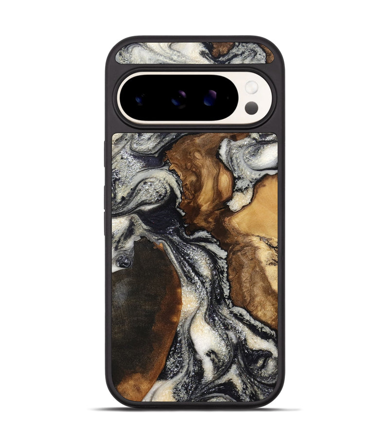 Pixel 9 Pro Wood Phone Case - Ashlynn (Black & White, 798376)
