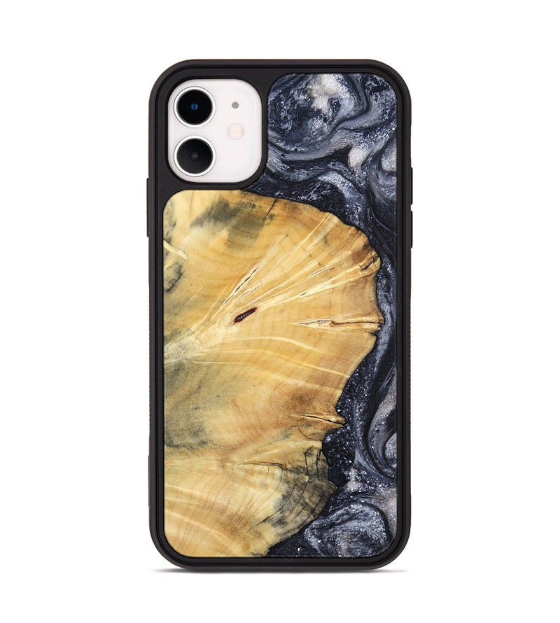iPhone 11 Wood Phone Case - Vienna (Black & White, 798377)