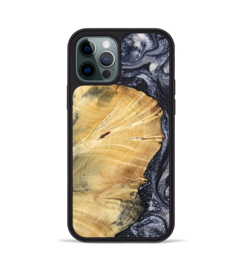 iPhone 12 Pro Wood Phone Case - Vienna (Black & White, 798377)