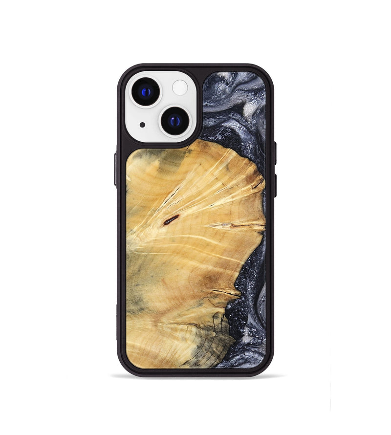 iPhone 13 mini Wood Phone Case - Vienna (Black & White, 798377)