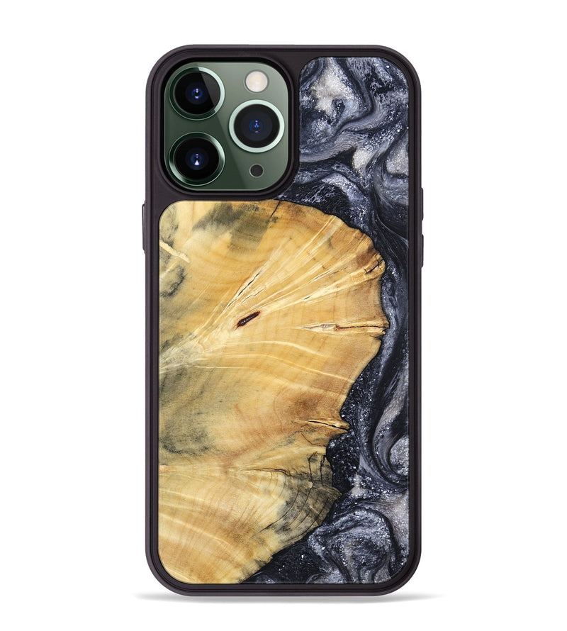 iPhone 13 Pro Max Wood Phone Case - Vienna (Black & White, 798377)