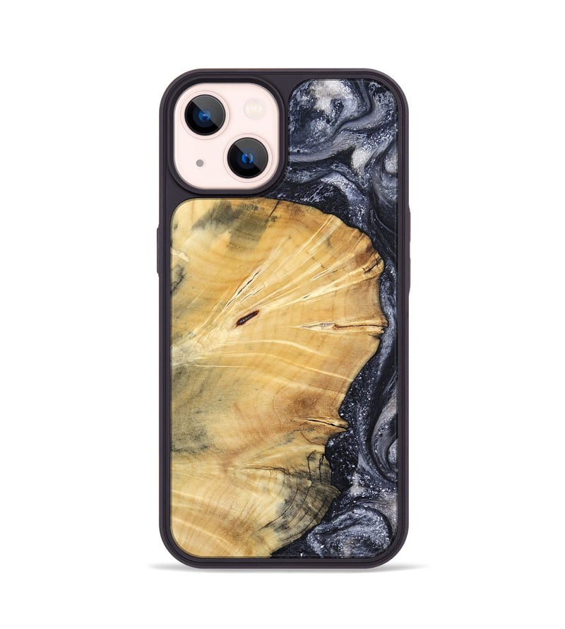 iPhone 14 Wood Phone Case - Vienna (Black & White, 798377)