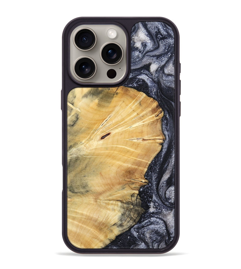 iPhone 16 Pro Max Wood Phone Case - Vienna (Black & White, 798377)