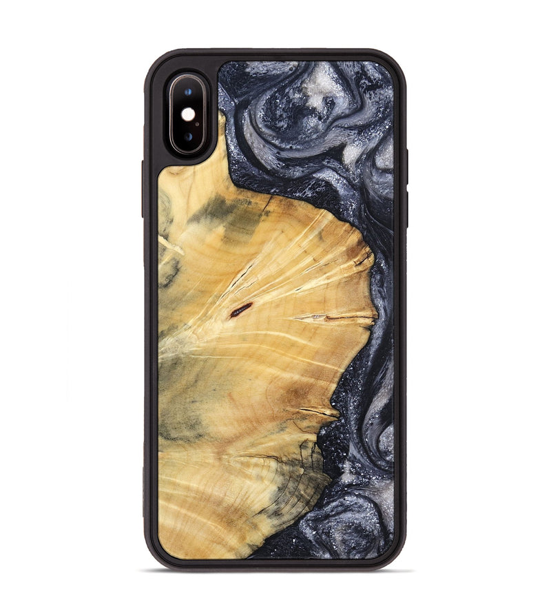 iPhone Xs Max Wood Phone Case - Vienna (Black & White, 798377)