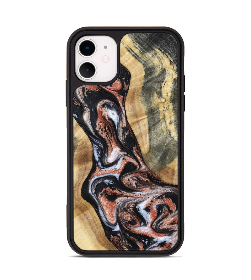 iPhone 11 Wood Phone Case - Kenley (Black & White, 798378)