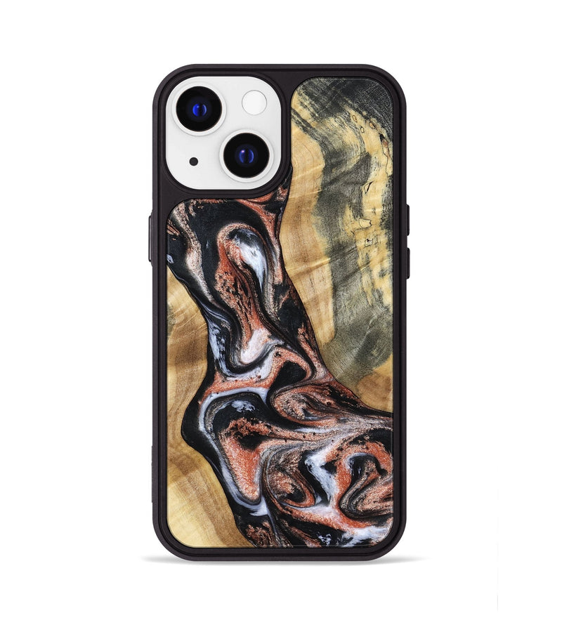 iPhone 13 Wood Phone Case - Kenley (Black & White, 798378)