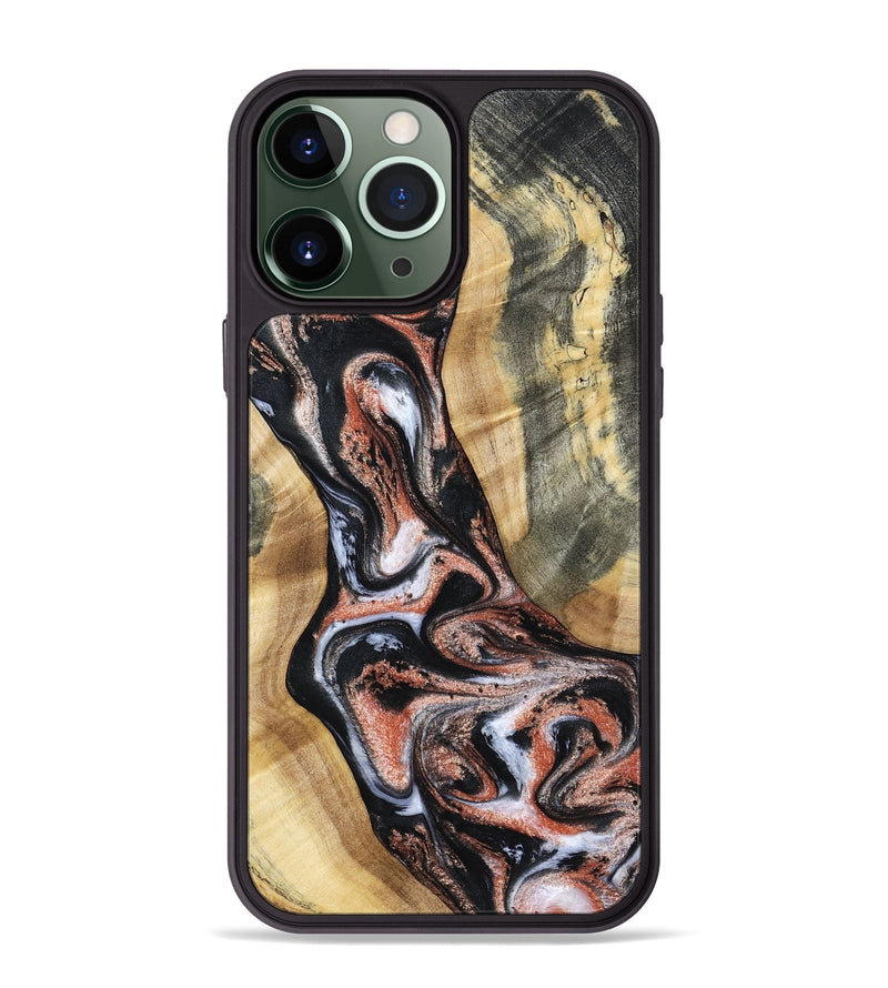 iPhone 13 Pro Max Wood Phone Case - Kenley (Black & White, 798378)