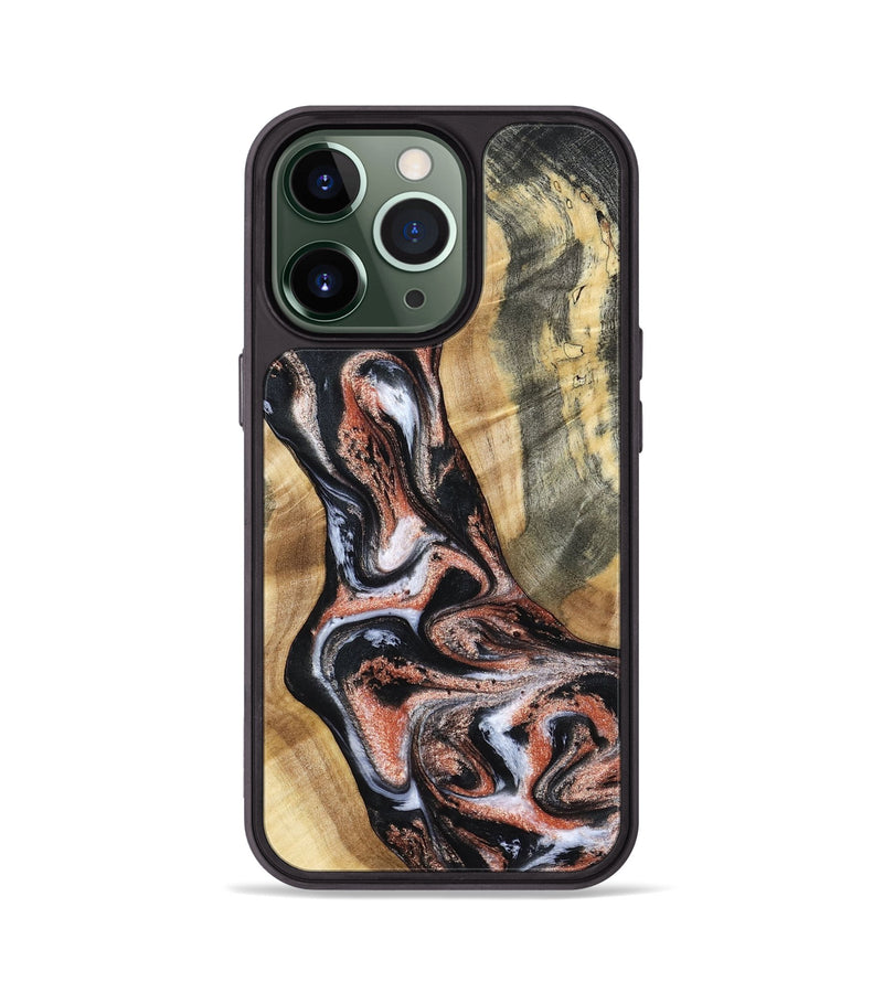 iPhone 13 Pro Wood Phone Case - Kenley (Black & White, 798378)