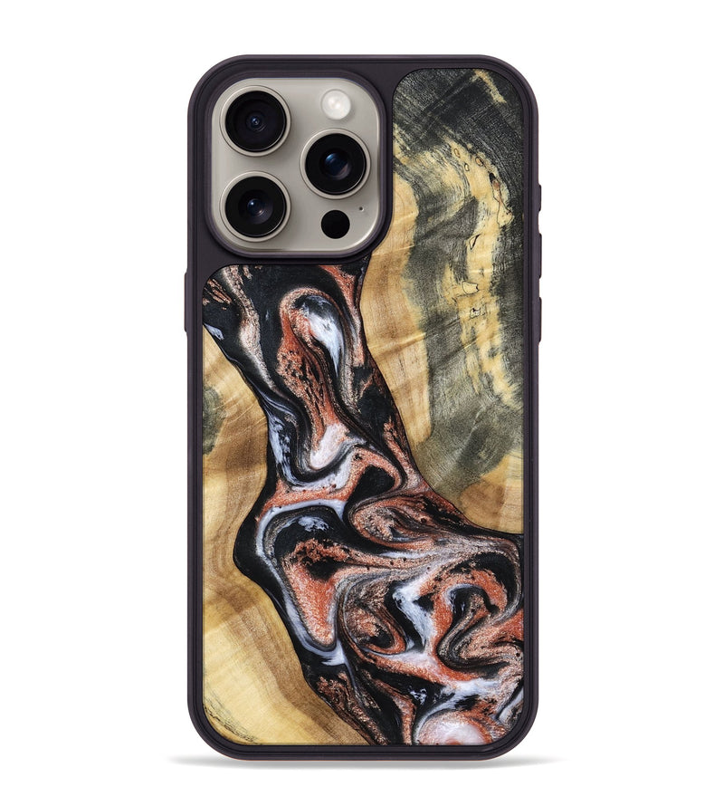 iPhone 15 Pro Max Wood Phone Case - Kenley (Black & White, 798378)