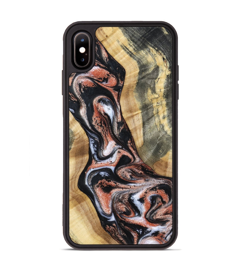 iPhone Xs Max Wood Phone Case - Kenley (Black & White, 798378)